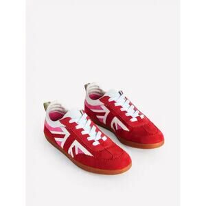 Boden Red and White Athletic Sneakers